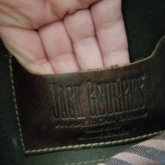 Jack Georges Brown Floral Embossed Leather Backpack Tote Satchel Bag Purse - Picture 10 of 16